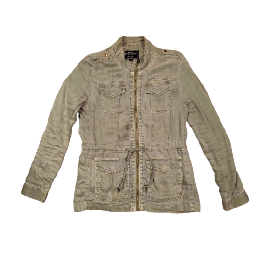 Lucky brand army style linen jacket size small